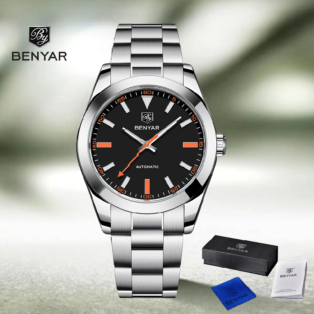 Mens Mechanical Watch - นาฬิกาแฟชั่นแบรนด์ BENYAR DESIGN รุ่นใหม่ปี 2026 สำหรับผู้ชาย