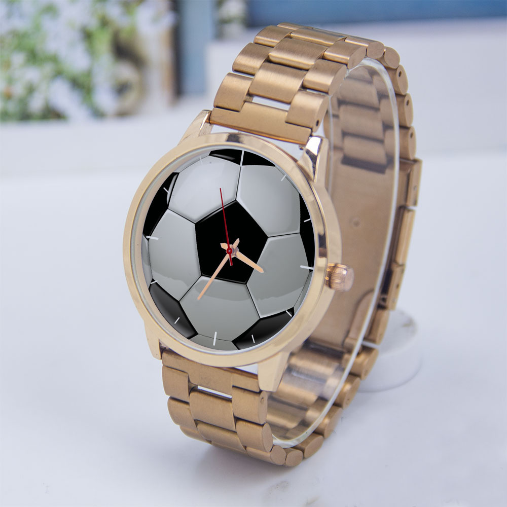 Jewelry Watches Men - นาฬิกาข้อมือดีไซน์ฟุตบอล แฟนบอล สีเงิน สำหรับผู้ชาย ผู้หญิง ของที่ระลึก
