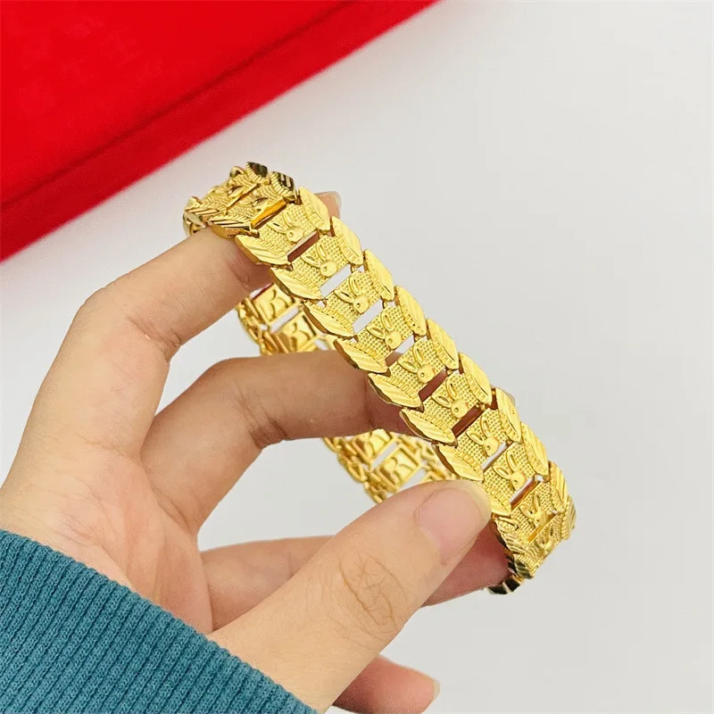 Fine Jewelry Watches Women - สร้อยข้อมือทองคำแท้ 24K ดีไซน์หรูหรา รูปกระต่ายนักษัตร 9999 พร้อมอุปกรณ์เสริมเครื่องประดับแฟชั่น