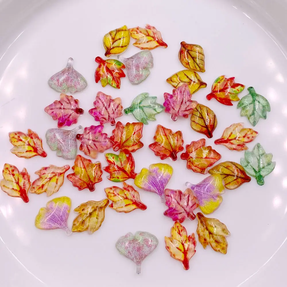 Paradise Jewelry & Watches Llc Miami Reviews - 50pcs ผสมเรซิ่นมินิคริสตัล Maple Leaves Art เล็บ