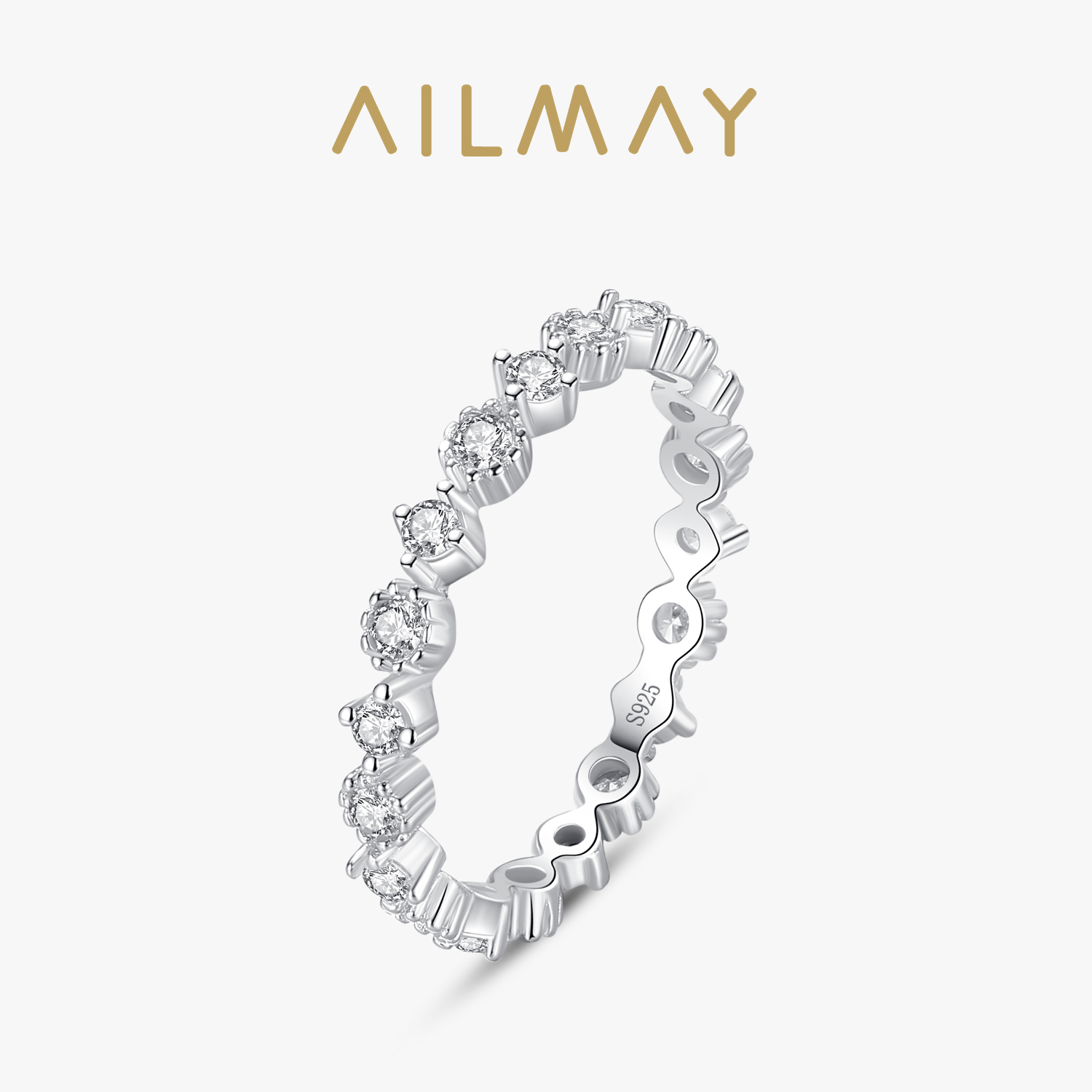 Minimalist Ring Stackable - Ailmay Simple STACKABLEแหวนโรแมนติกClear Zircon CZแหวนผู้หญิงMinimalistเครื่องประดับFine 2021