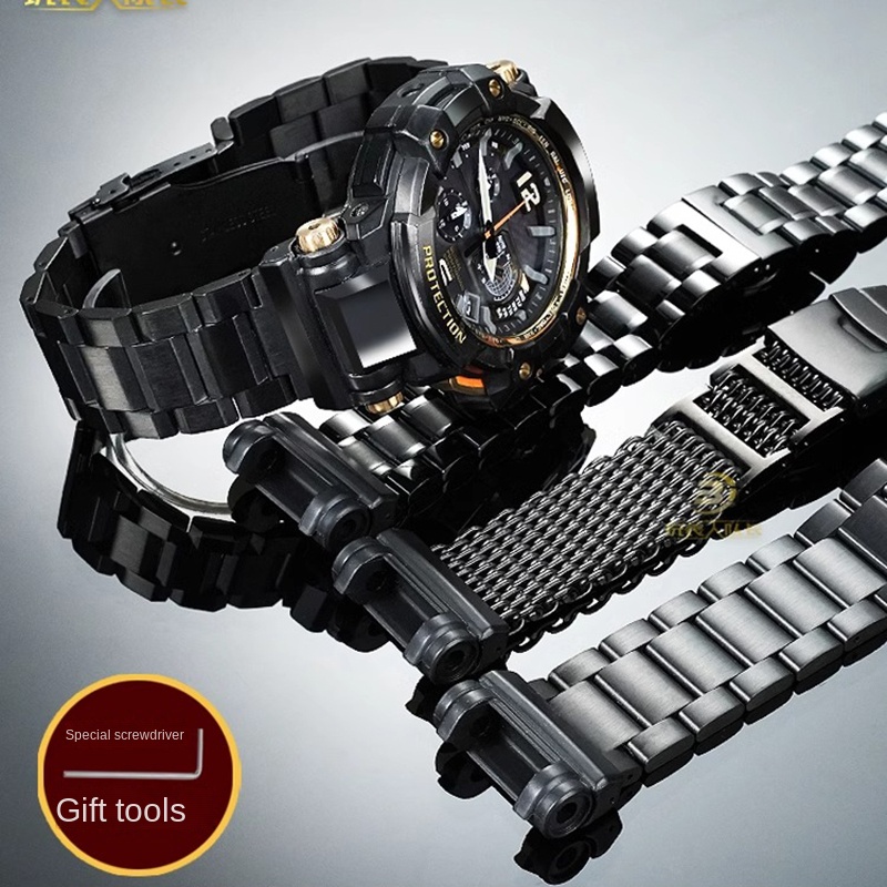 Rg Watches & Jewelry Gmbh - สายนาฬิกาสแตนเลสสําหรับ Casio G-SHOCK 5410 GPW-1000/GB/KH/RG-1A/1B/3A ดัดแปลง