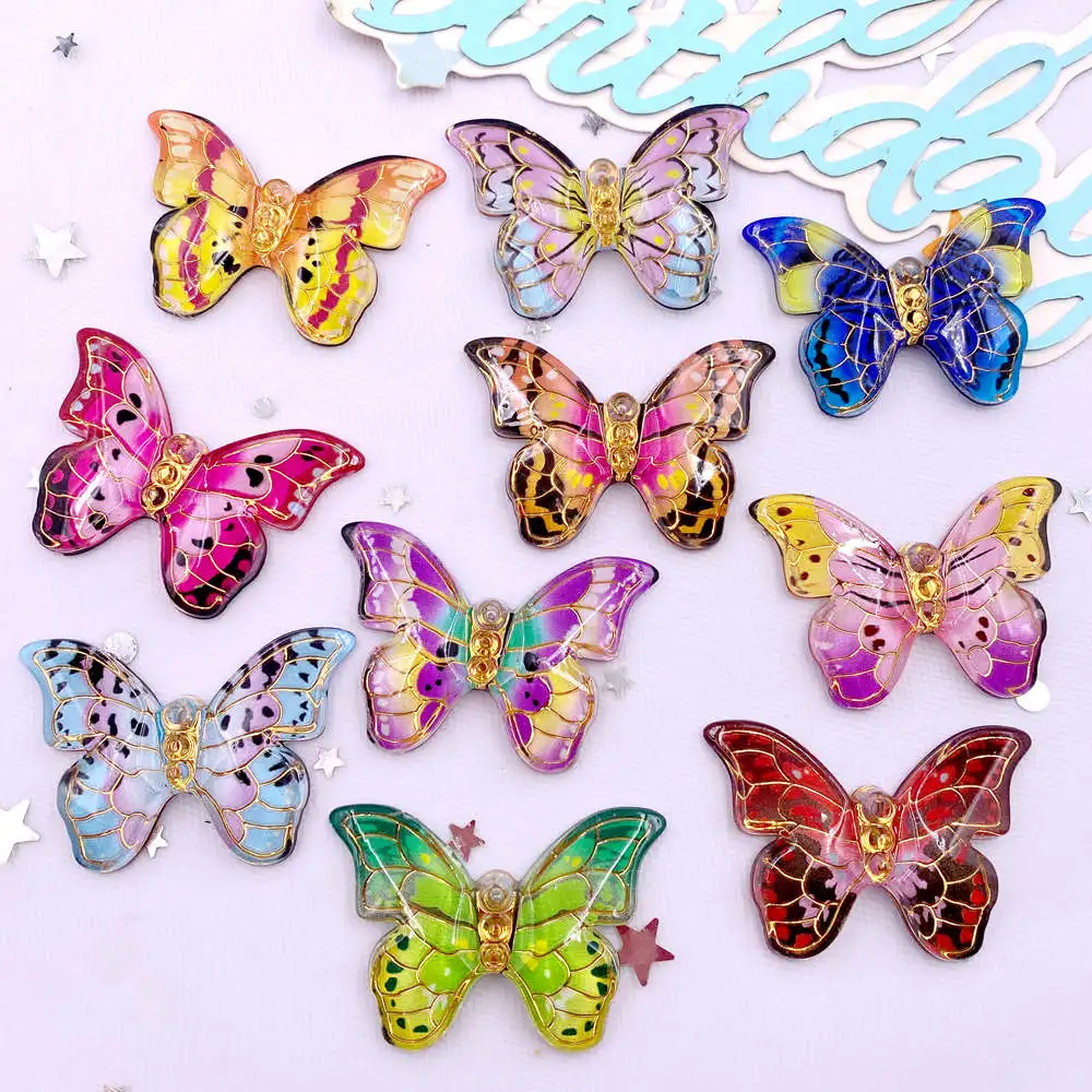 Paradise Jewelry & Watches Llc Miami Reviews - 10pcs สีสันสวยงามตุ๊กตาผีเสื้อ Flatback Rhinestone 1 Charm