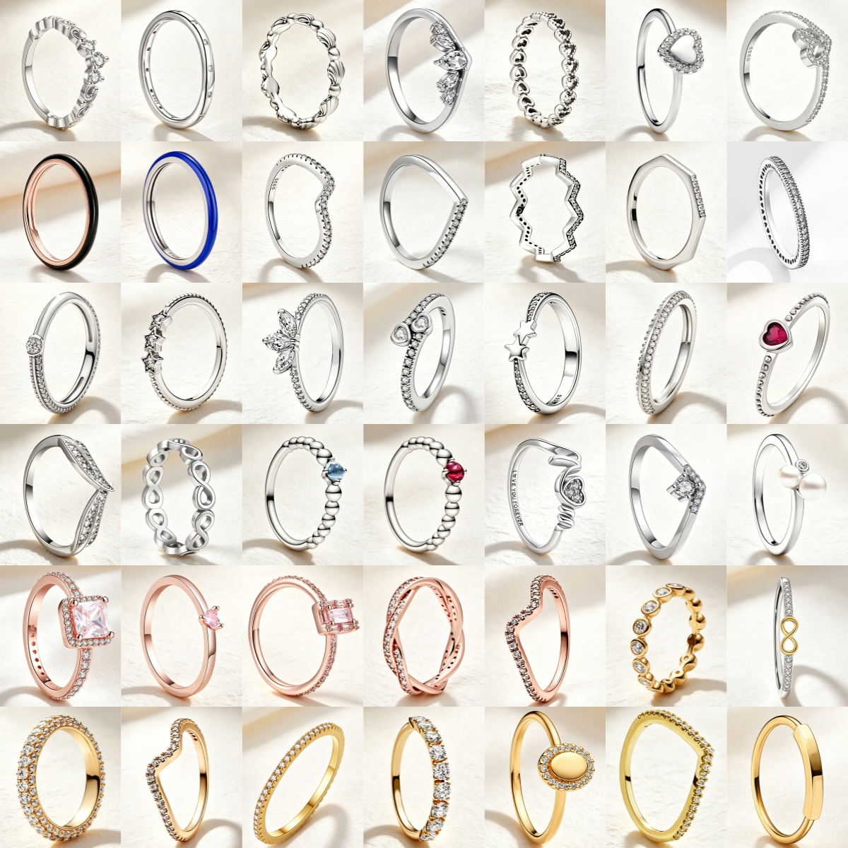 Minimalist Ring Stackable - แหวนเงินแท้ 925 ดีไซน์ลายคลื่นแบบมินิมอล สามารถซ้อนกันได้ เหมาะสำหรับการสวมใส่ในชีวิตประจำวันของผู้หญิง เครื่องประดับแฟชั่น