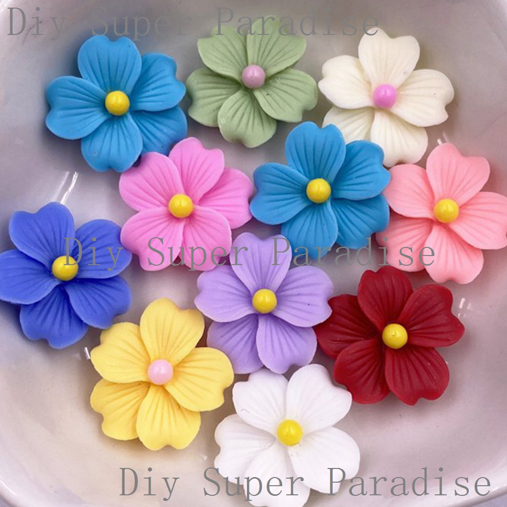 Paradise Jewelry & Watches Llc Miami Reviews - 50 ชิ้นเรซิ่นที่มีสีสัน 16 มิลลิเมตรดอกไม้แบนหินตุ๊กตาสมุดภาพ DIY งานแต่งงานคริสต์มาสตกแต่งงานศิลปะเครื่องประดับหัตถกรรมอุปกรณ์เสริม