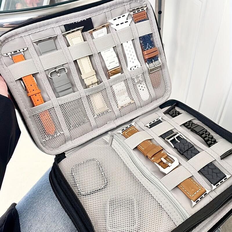 Jewelry Organizer Watches - กระเป๋าใส่สายนาฬิกาสำหรับ Apple Watch กล่องเก็บสายนาฬิกาอัจฉริยะ กระเป๋าเก็บสายรัดข้อมือ กล่องเก็บนาฬิกา/เครื่องประดับ