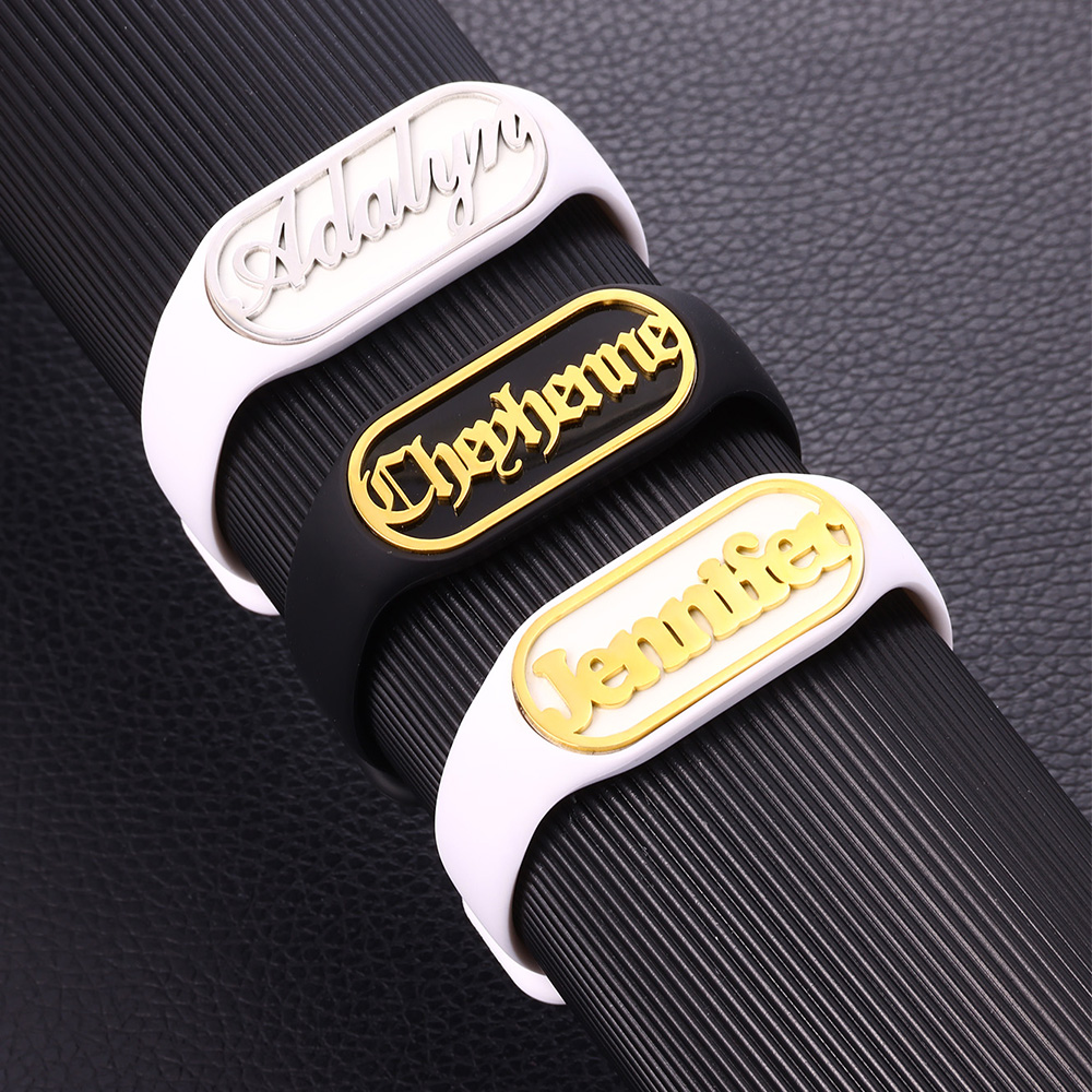 Jewelry Watches Men - 1 ชิ้น Custom ชื่อสร้อยข้อมือสําหรับผู้หญิงผู้ชาย Punk Faddish
