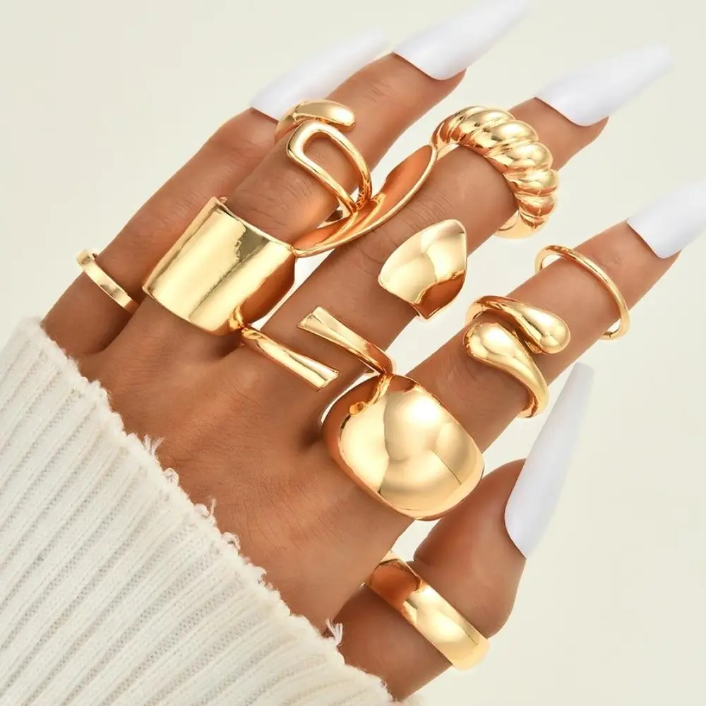 แหวนเปิดนิ้วแบบหนาชุบทอง 18K ส - Minimalist Ring Stackable บทวิจารณ์และราคา