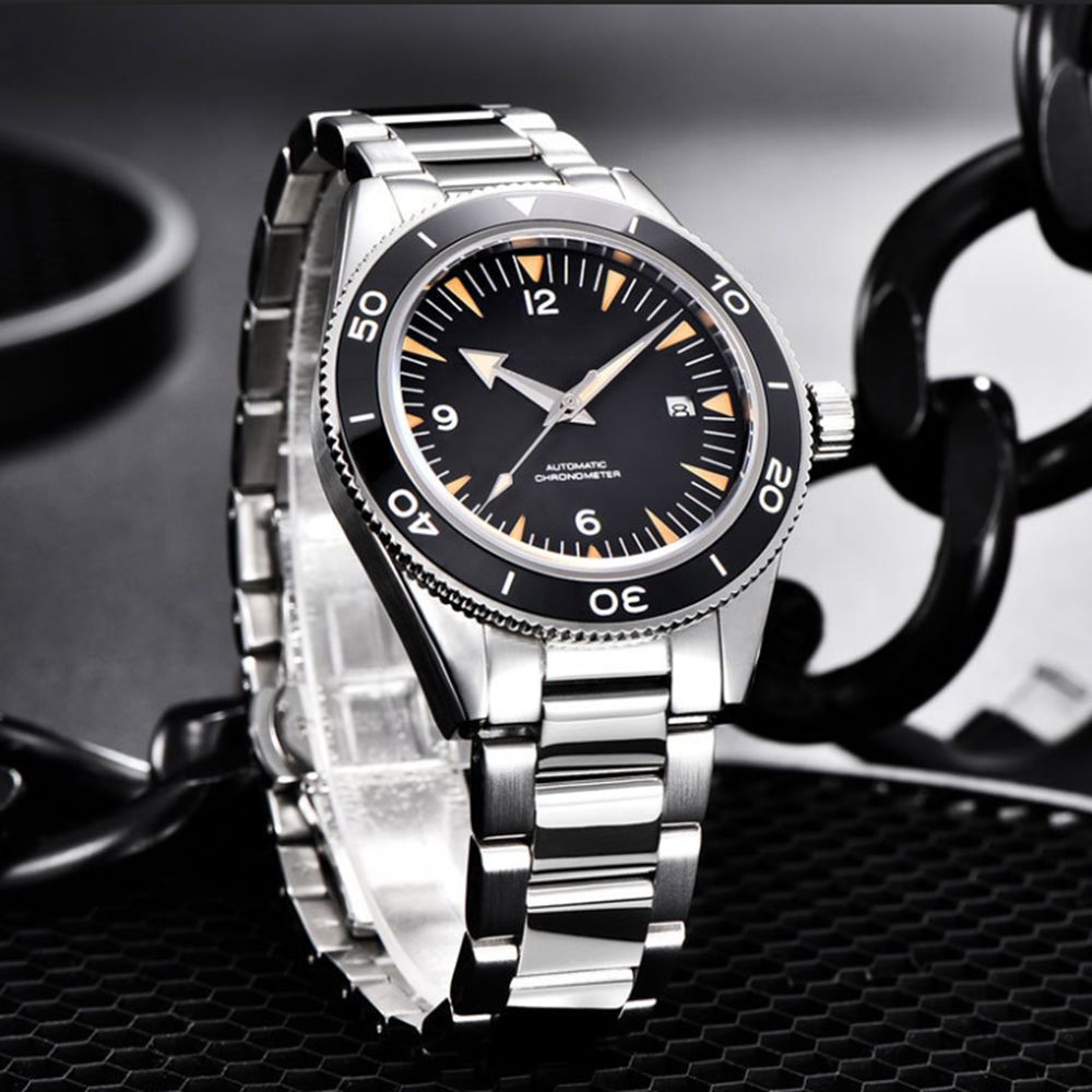 โลโก้ที่กําหนดเอง NH35 นาฬิกา  - Mens Mechanical Watch บทวิจารณ์และราคา