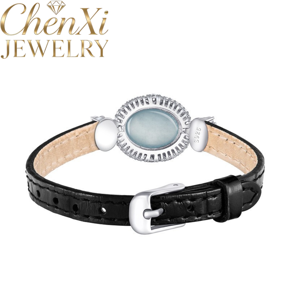 กำไลข้อมือหยกน้ำเงินเกรด A คุณ - Fine Jewelry Watches Women บทวิจารณ์และราคา