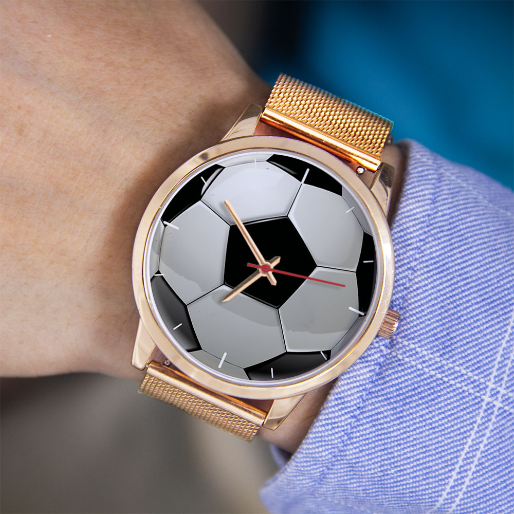 นาฬิกาข้อมือดีไซน์ฟุตบอล แฟนบอ - Jewelry Watches Men บทวิจารณ์และราคา
