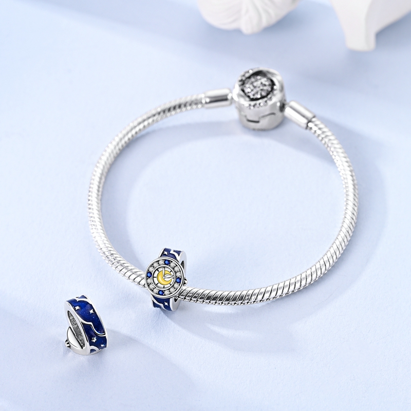 ชาร์มรูปดาวและพระจันทร์เงินแท้ - Fine Jewelry Watches Women บทวิจารณ์และราคา