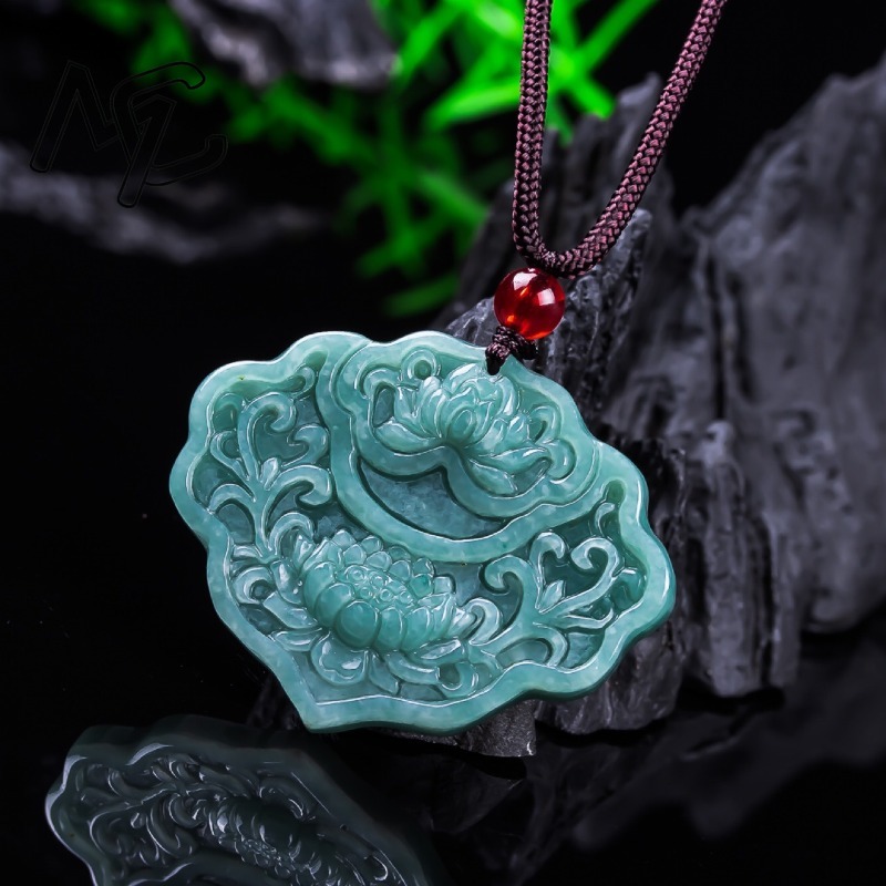 จี้หยกพม่าแท้สีน้ำเงินอมเขียวร - Jewelry & Watches Sp Z Oo Janów Lubelski บทวิจารณ์และราคา