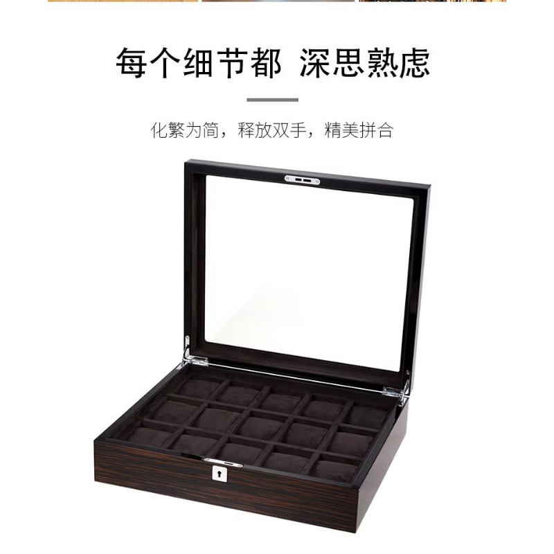 กล่องใส่นาฬิกาไม้เคลือบเงา Hxl - Jewelry And Watches Box บทวิจารณ์และราคา
