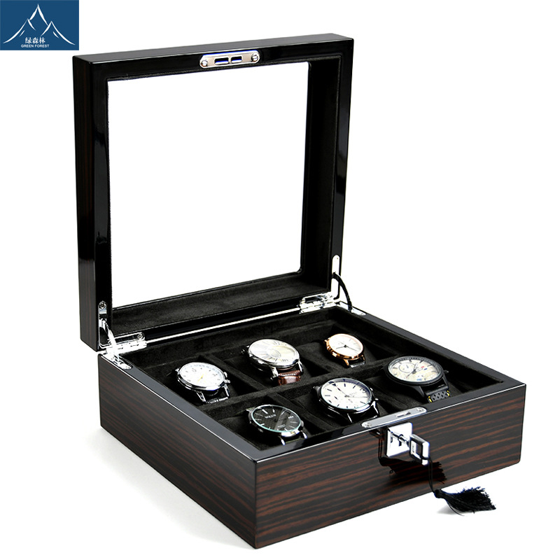 กล่องใส่นาฬิกาไม้เคลือบเงา Hxl - Jewelry And Watches Box บทวิจารณ์และราคา