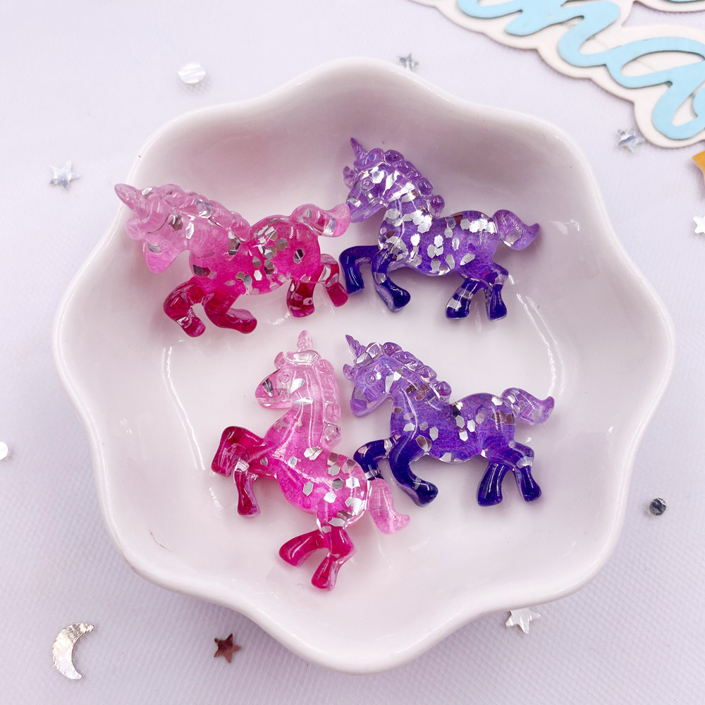6PCS เรซิ่นที่มีสีสัน Glitter  - Paradise Jewelry & Watches Llc Miami Reviews บทวิจารณ์และราคา