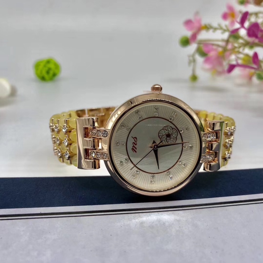 สร้อยข้อมือลูกปัดหินสีเหลืองอํ - Fine Jewelry Watches Women บทวิจารณ์และราคา