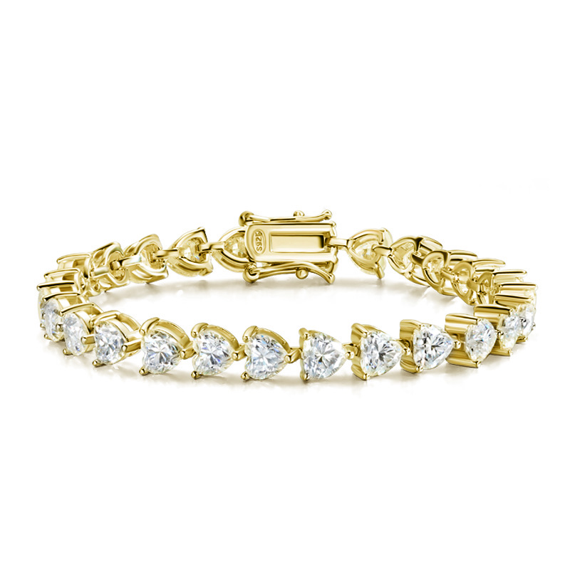 สร้อยข้อมือเทนนิสมอยซาไนต์ทรงห - Fine Jewelry Watches Women บทวิจารณ์และราคา