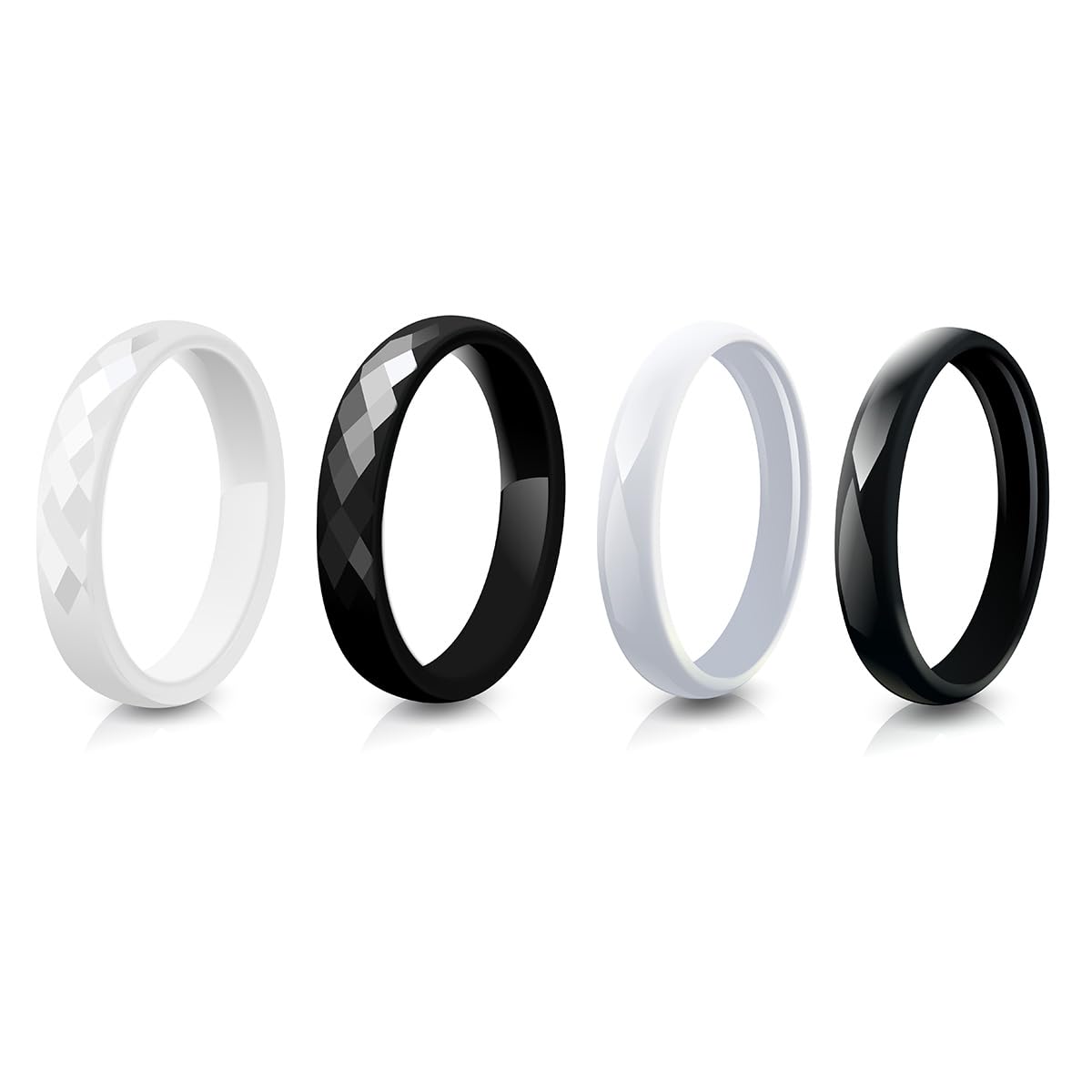 แหวนแต่งงานเซรามิก 3 มม. สำหรั - Minimalist Ring Stackable บทวิจารณ์และราคา