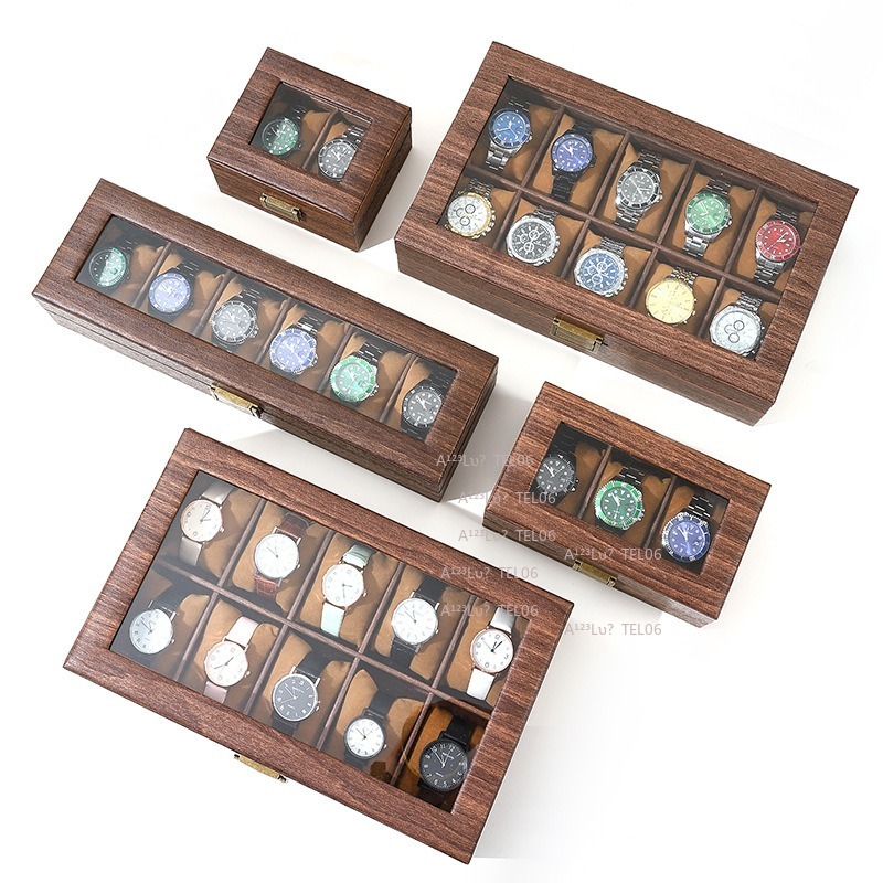 กล่องนาฬิกาหนัง PU ลายไม้สไตล์ - Jewelry Organizer Watches บทวิจารณ์และราคา