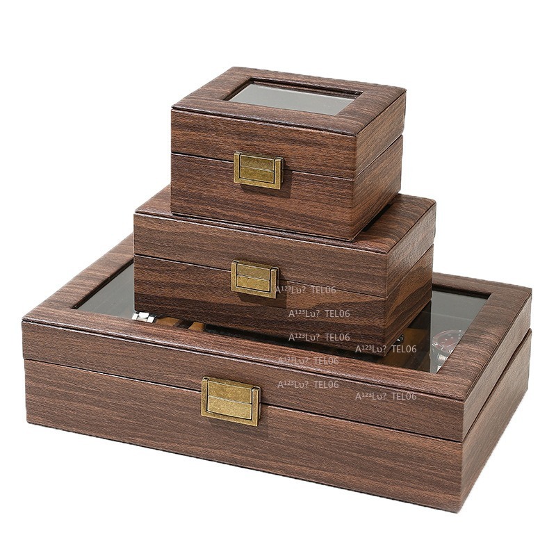 กล่องนาฬิกาหนัง PU ลายไม้สไตล์ - Jewelry Organizer Watches บทวิจารณ์และราคา