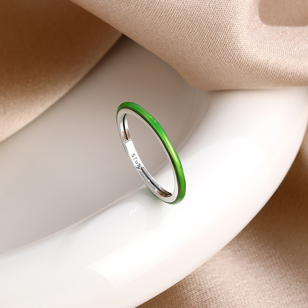 แหวนเงินแท้ 925 ดีไซน์ลายคลื่น - Minimalist Ring Stackable บทวิจารณ์และราคา