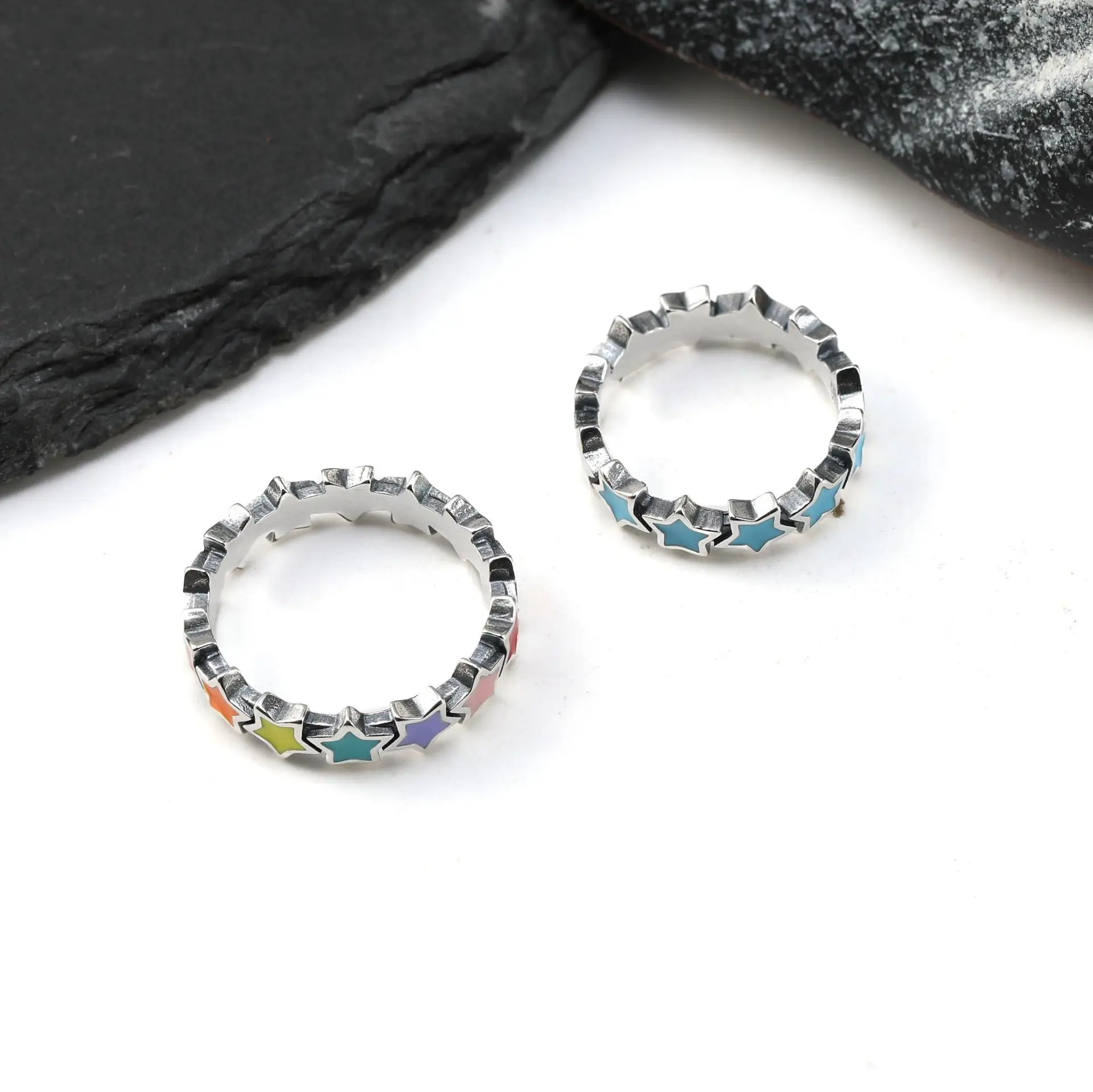 แหวนเงินแท้ S925 ดีไซน์วินเทจ  - Minimalist Ring Stackable บทวิจารณ์และราคา