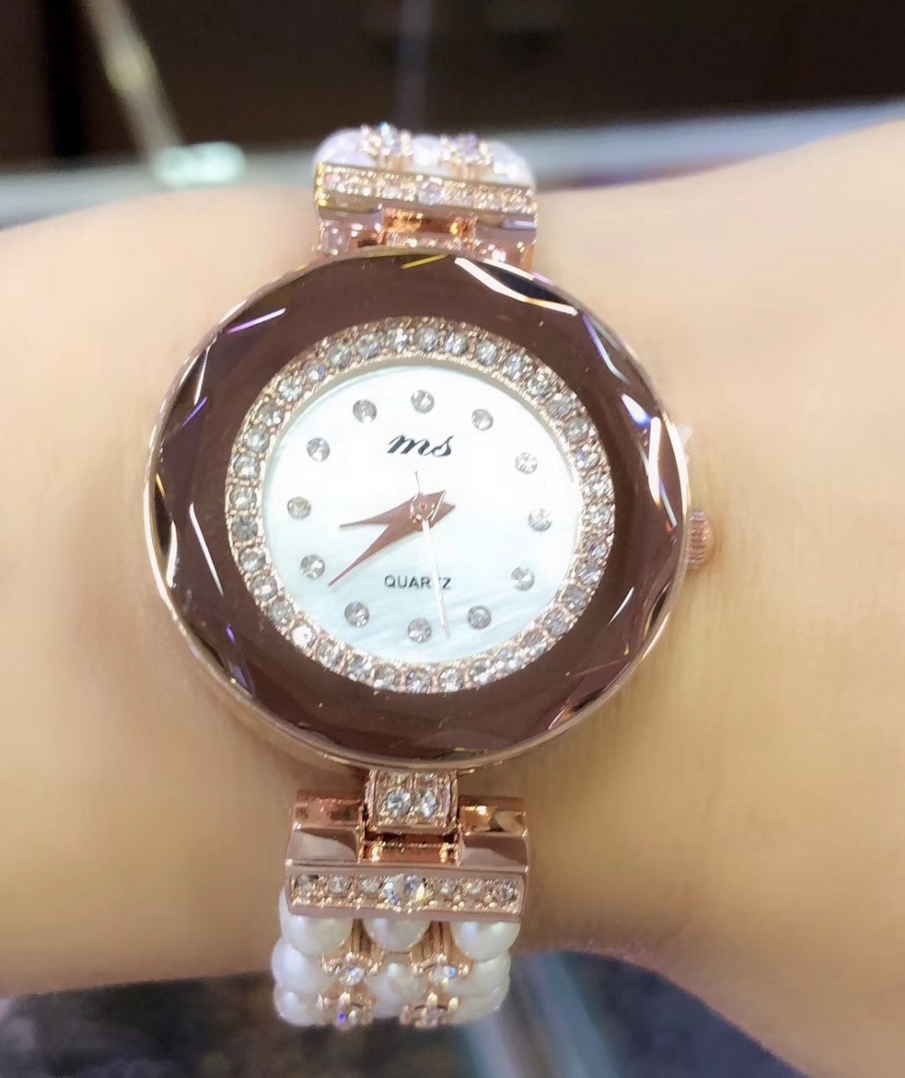 ไข่มุกน้ําจืดธรรมชาติสร้อยข้อม - Fine Jewelry Watches Women บทวิจารณ์และราคา