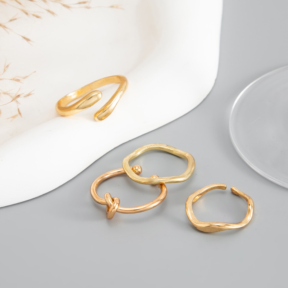 ชุด 4 ชิ้น แหวนนิ้วเท้าแบบปรับ - Minimalist Ring Stackable บทวิจารณ์และราคา