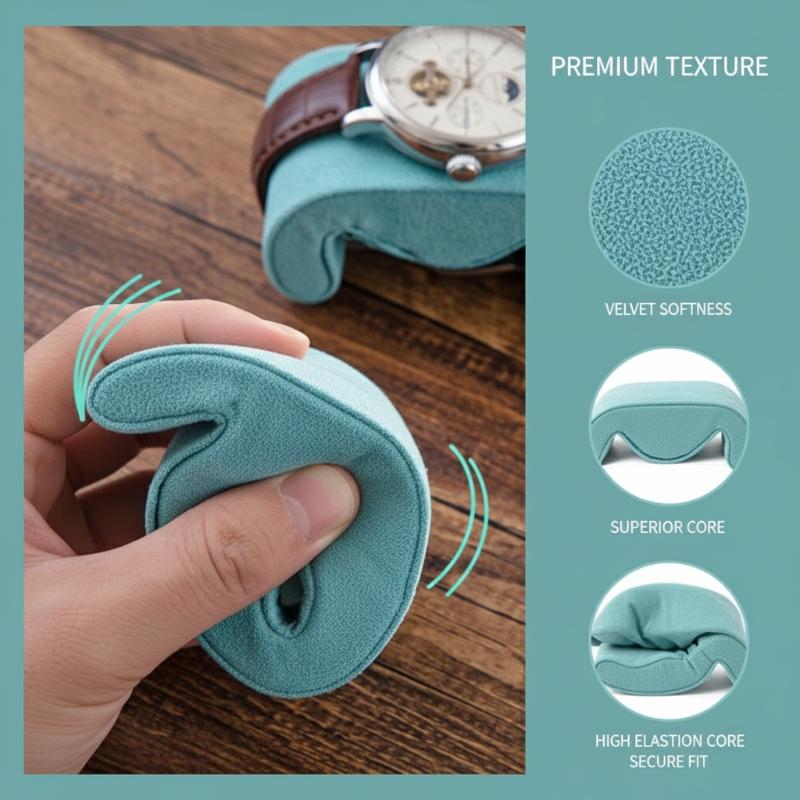 แผ่นรองนาฬิกาผ้าฟลานเนลเนื้อนุ - Jewelry Organizer Watches บทวิจารณ์และราคา