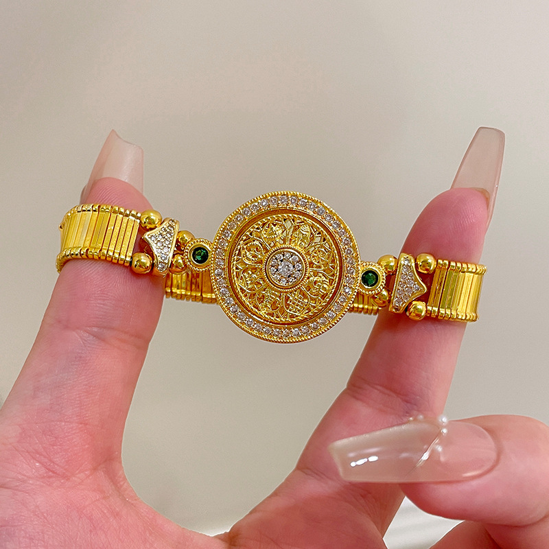 กำไลข้อมือทรงกลมฝังเพชรสไตล์จี - Fine Jewelry Watches Women บทวิจารณ์และราคา