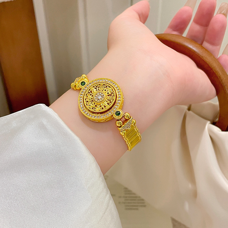 กำไลข้อมือทรงกลมฝังเพชรสไตล์จี - Fine Jewelry Watches Women บทวิจารณ์และราคา