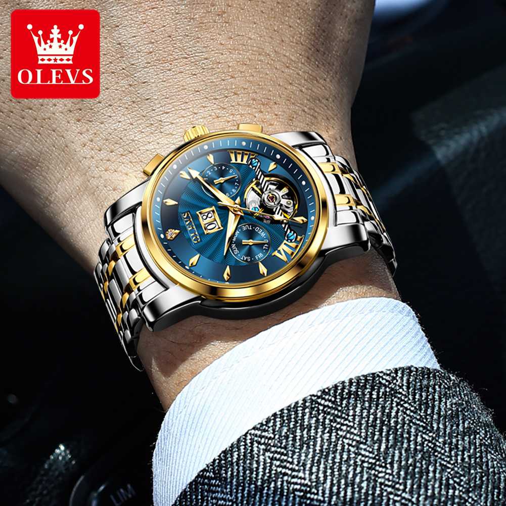 นาฬิกา OLEVS สำหรับผู้ชาย หรูห - Mens Mechanical Watch บทวิจารณ์และราคา
